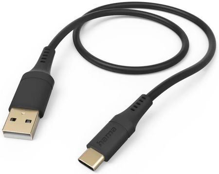 Hama Flexible USB-A / USB-C 1,5m silikon czarny (201570)