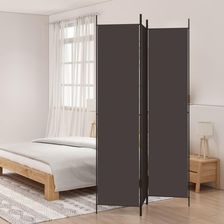 Zdjęcie vidaXL Parawan 3 Panelowy Brązowy 150X220cm Tkanina (350195) - Gdynia