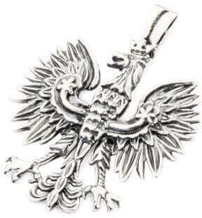 Polcarat Design Wisiorek Srebrny Oksydowany Orzeł Średni W2 1656 