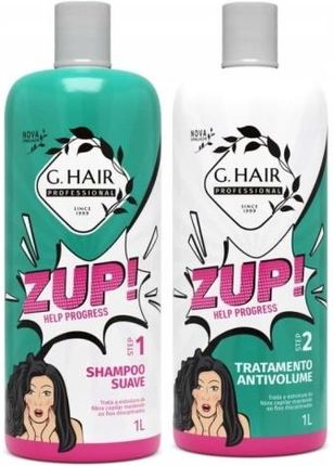 Inoar G.Hair Zup - Zestaw Do Keratynowego Prostowania Włosów Keratyna 1000Ml + Szampon 1000Ml