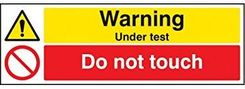 Caledonia Signs 16209G Znak Warning Under Test To Not Touch Sztywny ...