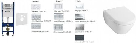 Villeroy&Boch VilleroyBoch Geberit Duofix Delta + Subway 2.0 Compact Directflush 111170001KPL+5606R001+9M69S101