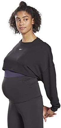 Reebok Damska bluza SR Maternity z długim rękawem, czarna, rozmiar 2XL