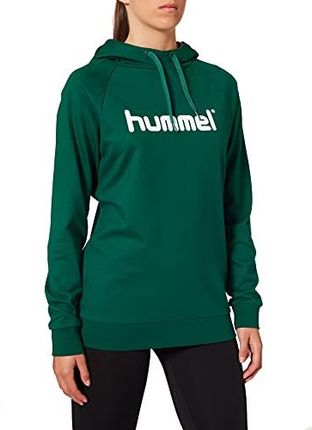 Hummel Hmlgo Cotton bluza damska z kapturem z logo zielony Evergreen M