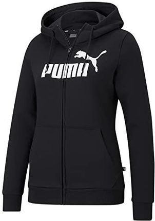 PUMA Damska bluza z kapturem Ess Logo na zamek błyskawiczny Fl Sweat