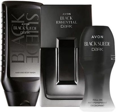 Avon Black Suede Dark Zestaw Męski [Perfumy + Żel + Dezodorant]