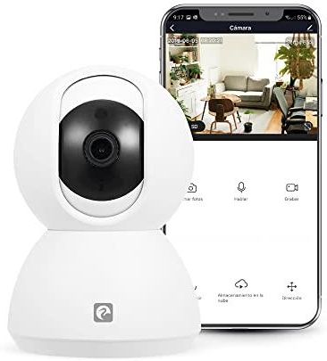 Garza® Smarthome - Wifi 360 Kamera Ip Kompatybilna Z Urządzeniami Alexa Wyświetlaczem I Google Chromecast 720P Hd Wbudowanym Mikrofonem Noktowizor