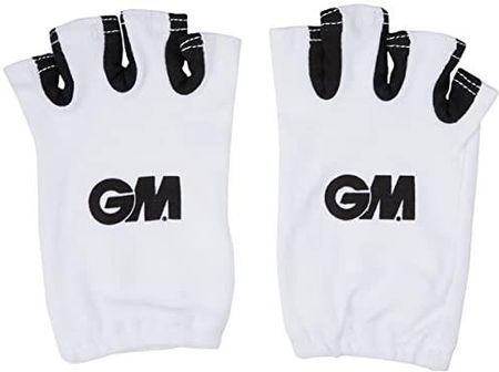 Gunn & Moore Męskie bawełniane rękawiczki wewnętrzne do krykieta bez palców, K-REY-5309A101, białe