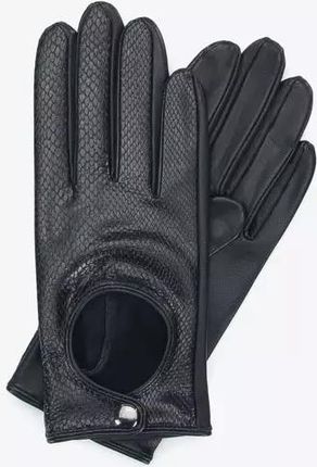 Damskie rękawiczki samochodowe ze skóry lizard 46-6A-003-1-S