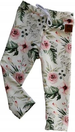 Spodnie legginsy kwiaty rozmiar 80
