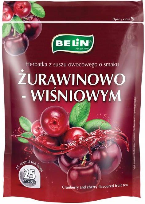 Herbata Belin O Smaku Żurawinowo Wiśniowym 25 Torebek - Ceny I Opinie ...