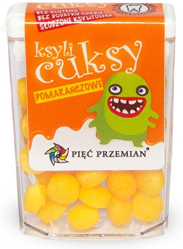 Pięć Przemian Cukierki Z Ksylitolu Ksylicuksy O Smaku Pomarańczowym