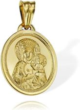 Zdjęcie Złoty Diamentowany Medalik z Matką Boską Częstochowską - Próba 585 - Zakliczyn