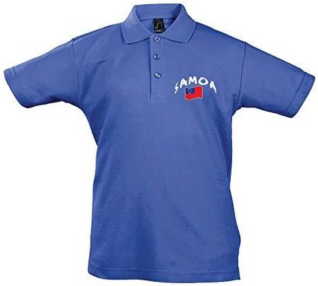 Supportershop Dziecięca koszulka polo Rugby Samoa XL niebieska