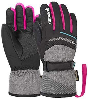 Reusch Unisex rękawiczki na palec Bolt GTX Junior sportowe wzornictwo blck/blck melang/pink glo, 4,5