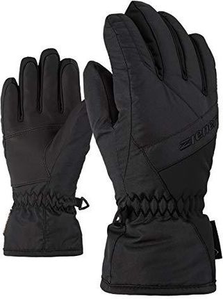 Ziener Dziecięce rękawice narciarskie Linard GTX Glove Junior/sporty zimowe | wodoszczelne, oddychające, czarne (czarny), 5,5