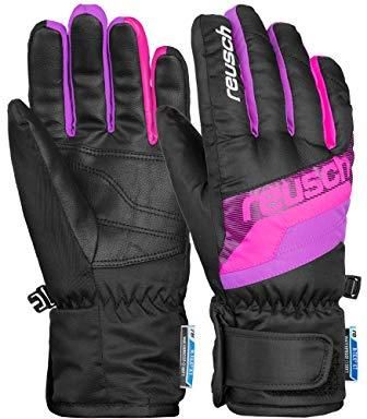 Reusch Dario R-TEX XT Junior rękawiczki, czarne/różowe glo, 4