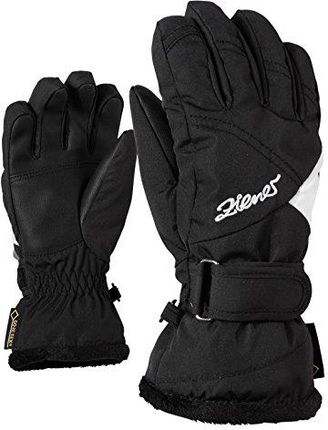 Ziener LARA GTX GIRLS Glove Junior rękawiczki narciarskie/do sportów zimowych, wodoszczelne, oddychające, czarne (czarne), 6,5