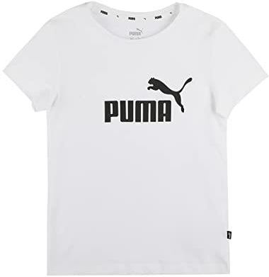 Puma Dziewczynki ESS Logo Tee G T-shirt, Biały, 164 cm