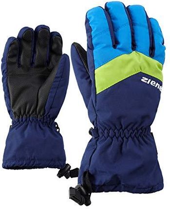 Ziener Dziecięce rękawice narciarskie LETT AS Glove junior / sporty zimowe | wodoodporne, oddychające, niebieskie (granatowe), 7,5