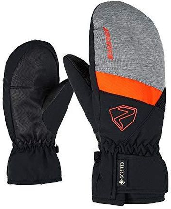 Ziener Chłopięce LEVIN GTX MITTEN Junior rękawiczki narciarskie/sporty zimowe | wodoodporne, oddychające, ciemny melanż, czarny, 4,5