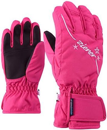 Ziener Dziewczęce Lula AS GIRLS glove junior rękawice narciarskie/sporty zimowe | wodoszczelne, oddychające, różowe (pop pink), 6