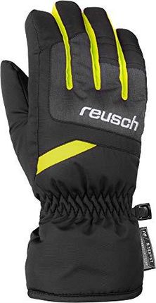 Reusch Dziecięce rękawice Bennet R-Tex Xt, Black/Black Melange/Saftey Yellow, 4