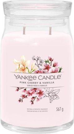 Yankee Candle Signature Pink Cherry & Vanilla Świeca Duża 567g