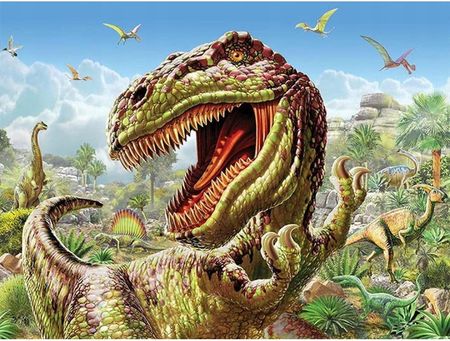 Haft diamentowy Mozaika diamentowa Dinozaur T-Rex
