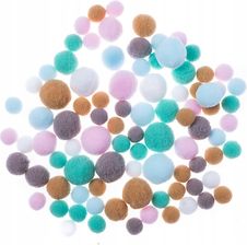 Zdjęcie Dp Craft Pompony Pluszowe MIX Frosty Pastel 90 Szt - Stryków