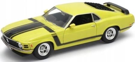 Ford Mustang Boss 302 1970 yellow model Welly 1:24