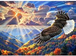 Zdjęcie Malowanie po numerach Orzeł w chmurach - Września