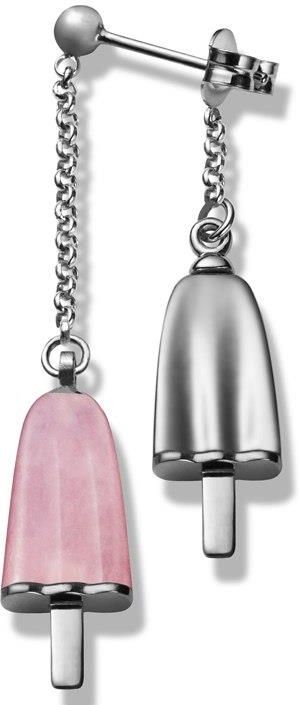 AMBROSINI JEWELS -  PENDENTE ARGENTO 925°  ghiacciolo finitura rosé pietra viola medio (29.5x13 mm) main image 0