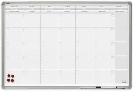 2x3 Planer Miesięczny Magnetyczny Officeboard 90X60 Cm Miesięczny ( TP004 )