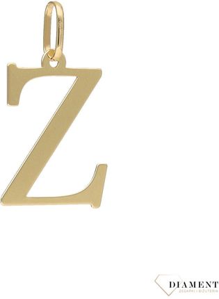 Diament Złota zawieszka literka Z 2 cm