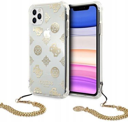 Guess Etui Iphone 11 Pro Złoty Peony Chain