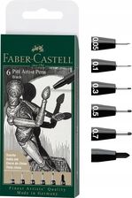 Zdjęcie Pisaki Pitt Artist Black 6 szt. Faber-Castell - Chojna