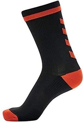 hummel Unisex Elite Indoor Sock Low Pa Sock Black/Fiesta 43-45