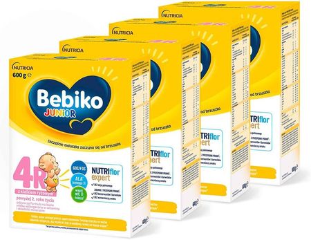 Bebiko Junior 4R odżywcza formuła na bazie mleka dla dzieci powyżej 2. roku życia 4x600g