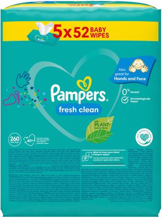 Pampers Fresh Clean Chusteczki Dla Dzieci 260 Szt./1 Opak.