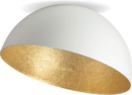 Sigma Salonowa Lampa Sufitowa Sfera Okrągły Plafon Biały Złoty (32463)
