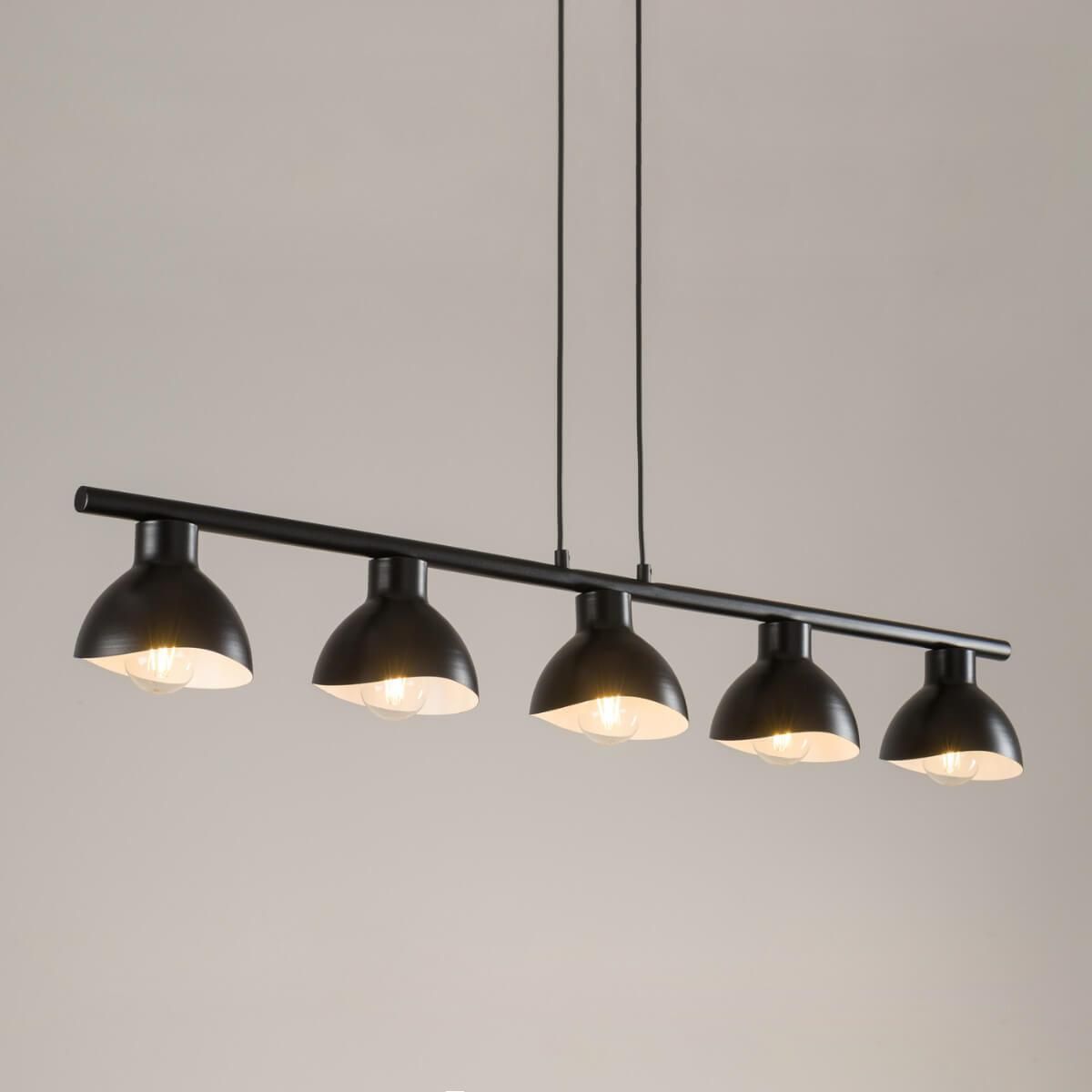 Sigma Gabinetowa Lampa Wisząca Flop 5-Płomienna Z Metalu Czarna (32423 ...