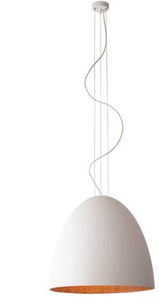 Nowodvorski Wisząca Lampa Pokojowa Egg Zwis Z Metalu Biały Miedziany (10324)