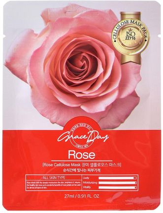 Grace Day Maska W Płachcie Róża 27ml