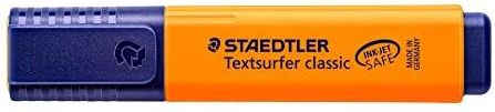 Staedtler 364 4 Textsurfer Classic Zakreślacze Tekstowe Klinowa Końcówka Około 1 5mm 10 Sztuk W Kartonowym Etui Pomarańczowe