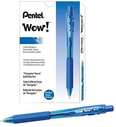 Pentel Bk440 C Długopis Z Mechanizmem Naciskowym I Ergonomicznym Trójkątnym Uchwytem Niebieski