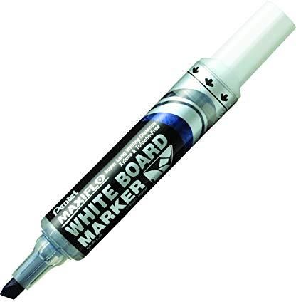 Pentel Maxiflo Marker Do Końcówki Dłuto Dry Wipe Niebieski (12 Szt.)