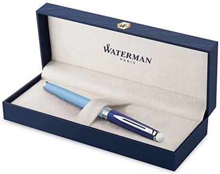 Waterman Hémisphère Długopis Kulkowy Metalowy I Niebieski Lakier Z Wykończeniem Powlekanym Palladem Pudełko Prezentowe