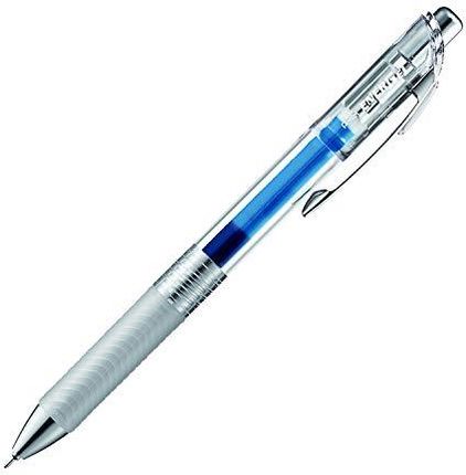 Pentel Energel Pure Bln75Tl Cx Długopis Żelowy Niebieski Grubość Kreski 0 25mm Końcówka Igły Mechanizm Naciskowy Do Wielokrotnego Napełniania