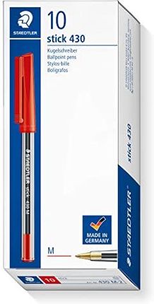 Staedtler Stick 430 M 2 Długopis 10szt. Czerwony Produkt Pojedynczy